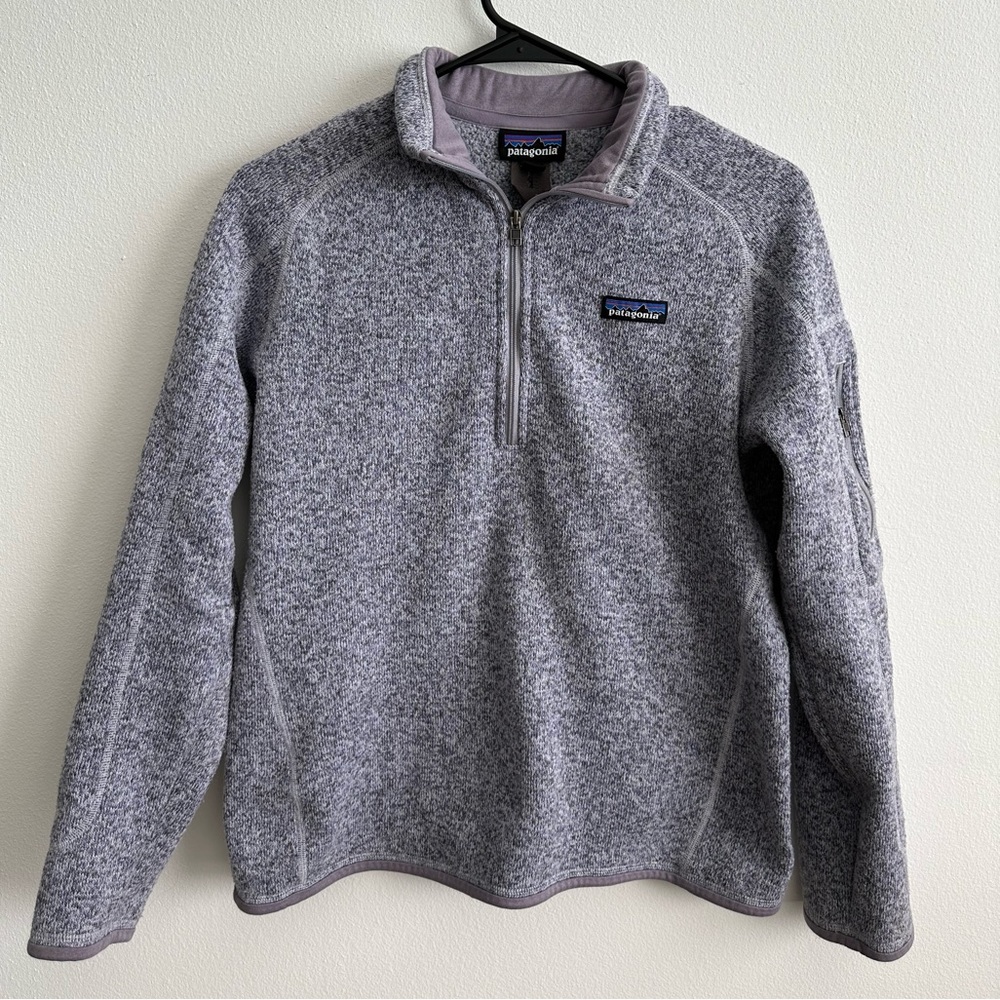 Patagonia Women’s Better Sweater 1/4-Zip Fleece in Tundra Purple size Medium